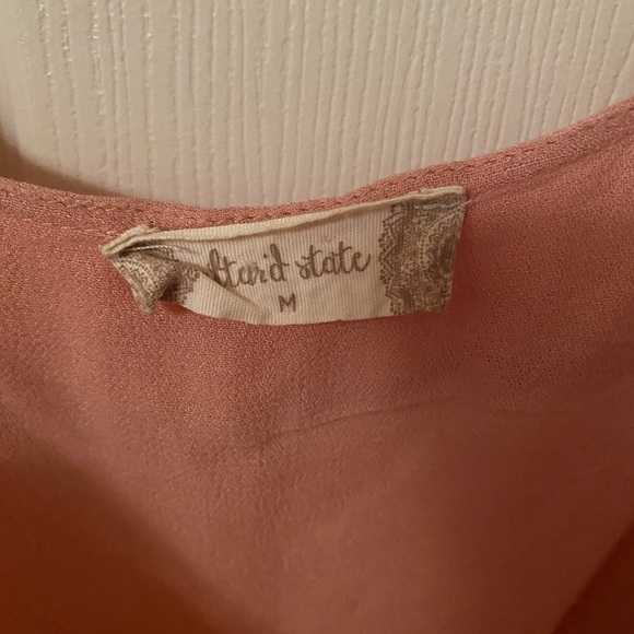 Flowy Off Shoulder Peach Shirt - Picture 3 of 3